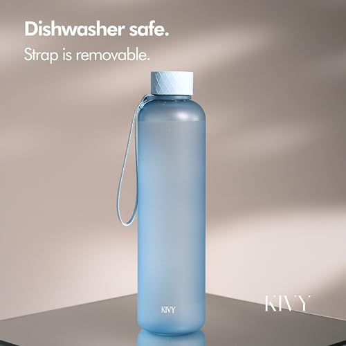 Slim Water Bottle 32oz [Lightweight & Shatterproof]