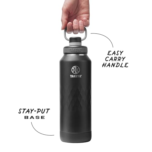 Sport Triple Insulated Water Bottle with Spout Lid and Ice Blocker