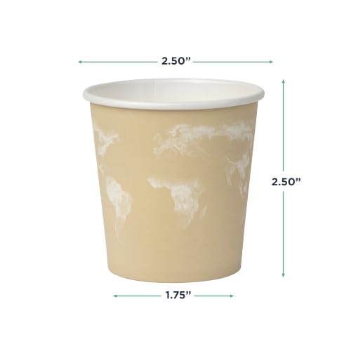 Compostable Disposable World Art 4oz Espresso Coffee Cups (1000 Count)