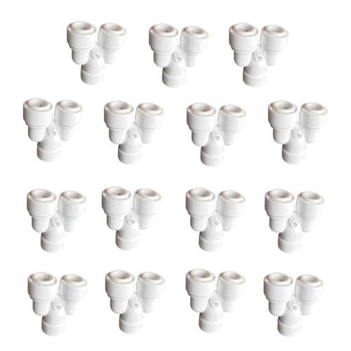 15 Pack 1 4 Inch Y Type 3 Way Tee Splitter Fittings (15 Count)