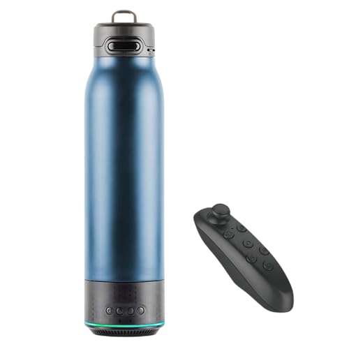 Vacuum Insulated Premium Water Bottle with Rechargeable Bluetooth Speaker and Xtreme Mini Bluetooth Remote. Remote Doubles as Gaming Joystick