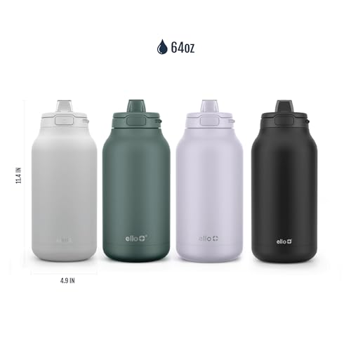 Hydra 64oz Half Gallon Water Jug with Handle and Motivational Time Markers for All Day Hydration