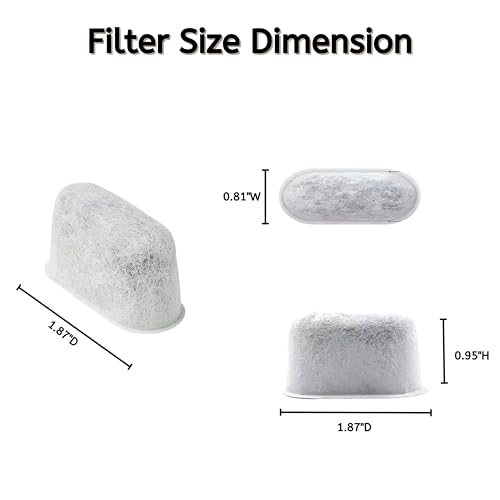 24 Nispira Activated Charcoal Water Filters Replacement Compatible with Cuisinart Coffee Machine Part DCC (24 Count)