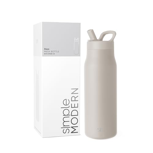 Insulated Water Bottle with Manual Straw