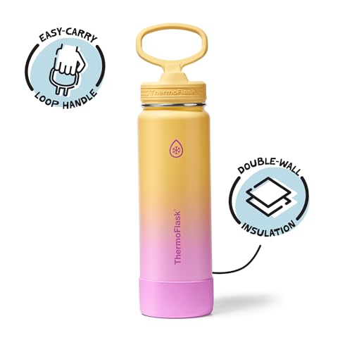 Insulated Water Bottle with Straw Lid
