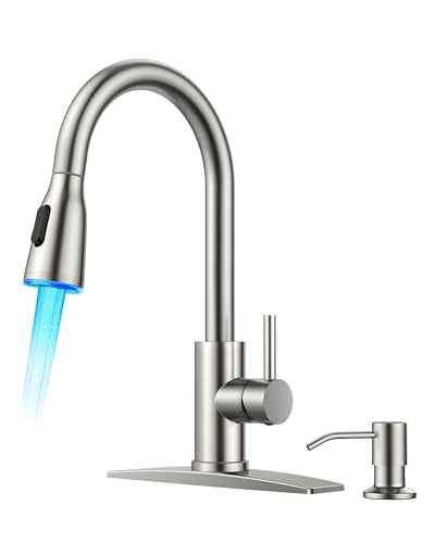 LED Kitchen Faucet with Soap Dispenser