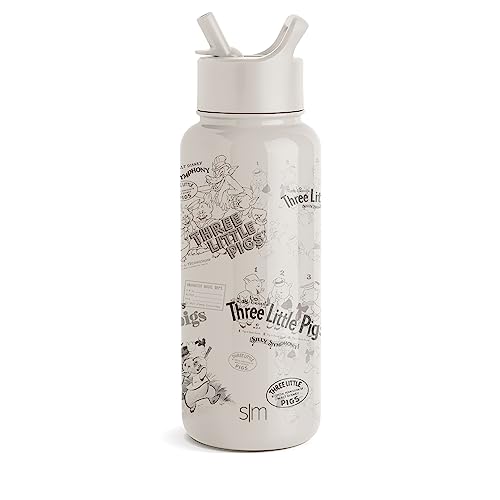 Disney Water Bottle with Straw