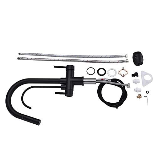 Matte Black Kitchen Faucet with Pull Down Sprayer
