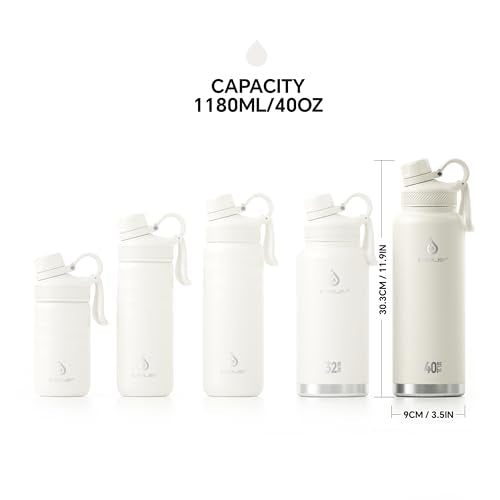 40oz Stainless Steel Insulated Bottle with 2 Leak