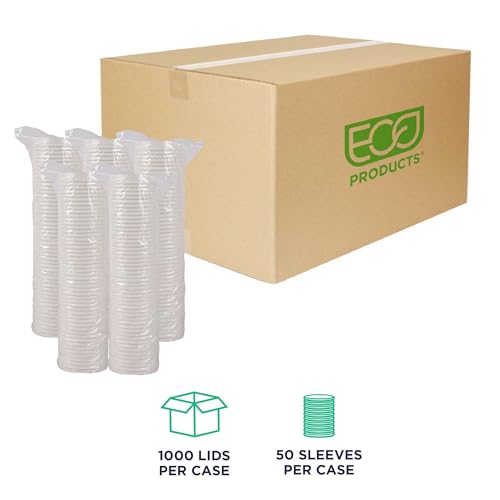Eco Products Compostable Paper Coffee Cup Lids (1000 Count)