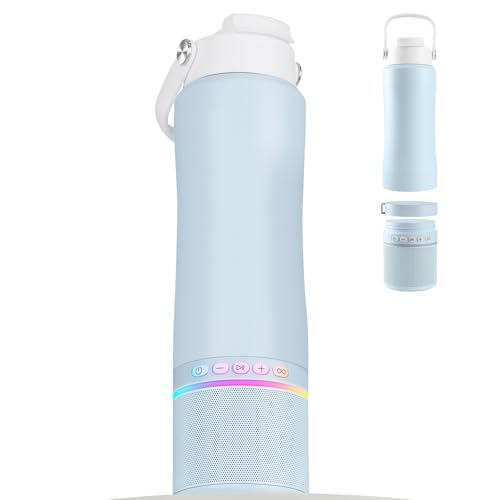 Stainless Steel Water Bottle with Portable Bluetooth Speaker TWS