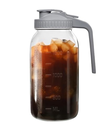 2 Quart Wide Mouth Glass Pitcher with Lid
