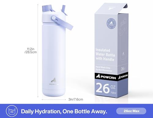26 oz Insulated Water Bottle with 2