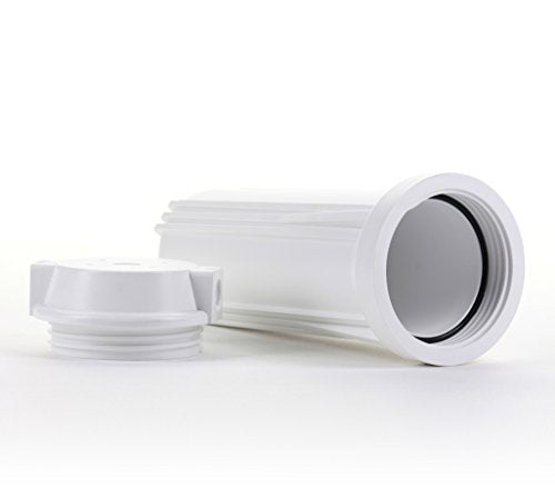 HF2-10WHWH14, 10" White Housing with White Flat Cap For RO & Filtration Systems, 1/4" Ports