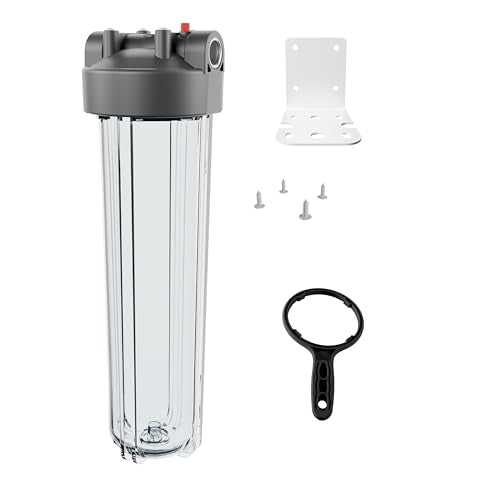 20" x 4.5" Clear Whole House Water Filter Housing