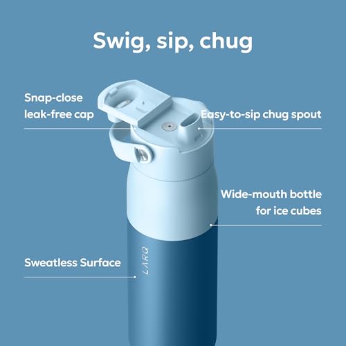 Swig Top Insulated Stainless Steel Water Bottle with Straw and Handle