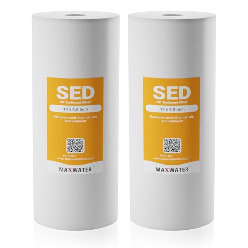1 Micron 10 x 4.5 Whole House Sediment Filter Replacement Well Water Filter Cartridge Compatible with DGD (2 Count)