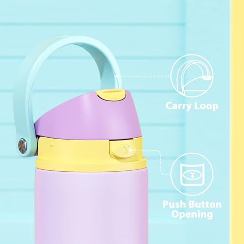 24 oz Insulated Water Bottle with Straw