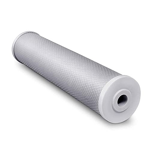 High Capacity Coconut Shell Carbon Block Water Filter 5 Micron Cartridge 4.5" x 20" for Universal Whole House System WELL (2 Count)