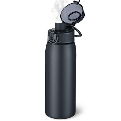 Insulated Water Bottle 18 oz with Dustproof Lid