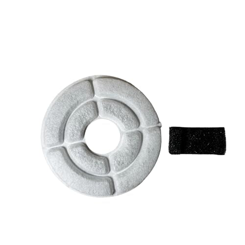 12 NISPIRA Charcoal Water Filters with Black Spongy Replacements for Kastty Whisper Quiet 2.2L (12 Count)