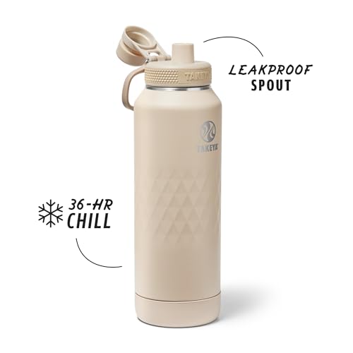Sport Triple Insulated Water Bottle with Spout Lid and Ice Blocker
