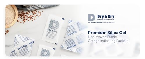 500 Gram [24 Packs] Orange Indicating Mixed Silica Gel Packets Siilca Gel Desiccant