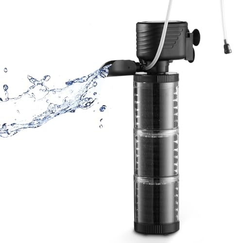 XpertMatic 3 Stages 475 GPH Aquarium Filter for Up to 120 Gallon Fish Tank