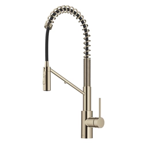 Oletto 2-in-1 Commercial Style Pull-Down Single Handle Water Filter Kitchen Faucet for Reverse Osmosis or Water Filtration System in Spot-Free Antique Champagne Bronze, KFF-2631SFACB