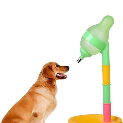 Pet Standing Water Dispenser Cat Dog Standing Bowl with Detachable Pole Automatically Feeding Water Height Adjustable