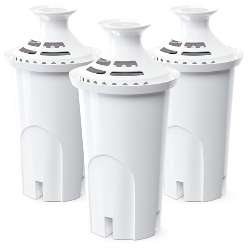 3 Pack Water Filter Replacement Compatible with Brita Pitchers & Dispensers (3 Count)