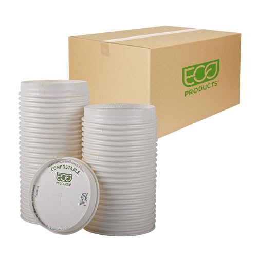 Eco Products GreenStripe Compostable Paper Cup Lids (1000 Count)