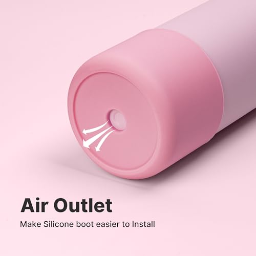Pink Silicone Protector Boot for Owala 24 oz FreeSip & Flip Water Bottle
