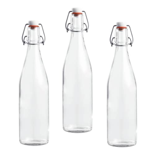 French Glass Swing Top Bottles (3 Count)
