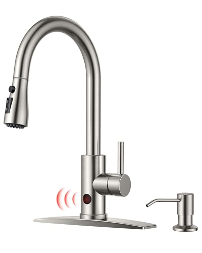 Touchless Kitchen Faucet with Soap Dispenser