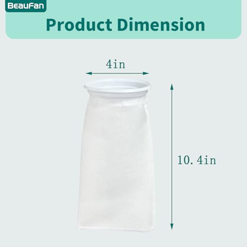 20 Pack 4 Inch Ring Felt Filter Socks 200 μm Compatible with Waterbox Marine X 60.2 (20 Count)