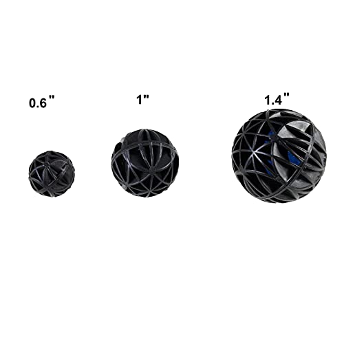 Aquarium 0.6" Bio Balls 100pcs for Fish Tank Pond Canister Filter Media