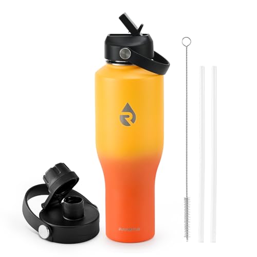 40 oz Insulated Water Bottle with Straw