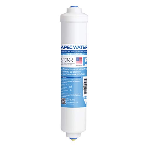 5-TCR-3-8, 10" Inline Carbon Filter, US Made, Quick Connector