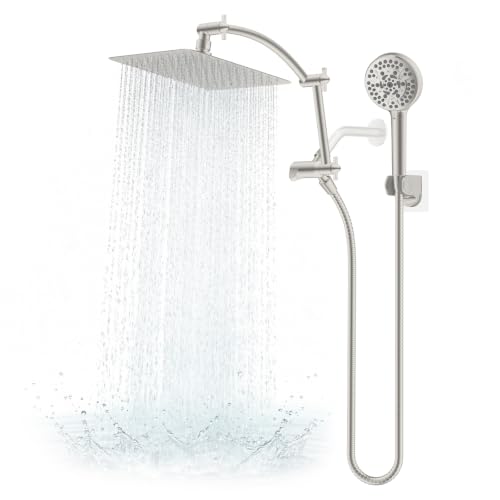 Metal 10" High Pressure Rain Shower Head Combo