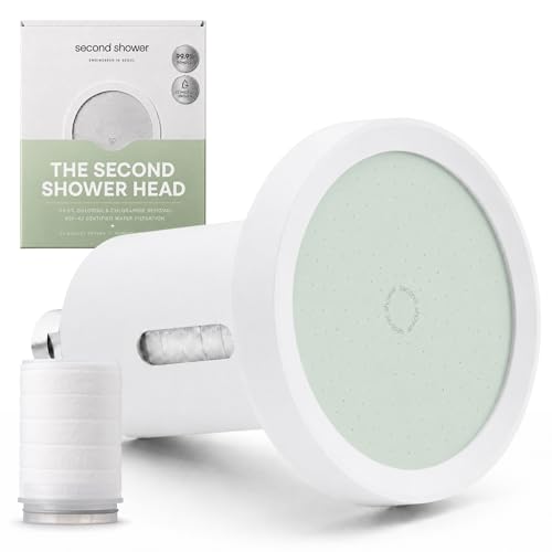 SecondShower Filtered Shower Head for Hard Water