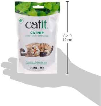 Catit Dried Catnip for Stimulating Indoor and Outdoor Cats, 1 oz.
