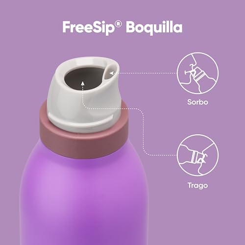 FreeSip Twist Stainless Steel Water Bottle 24 oz California Grapevine