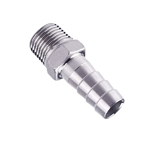 Stainless Steel 304 Hose Barb Adapter 1" Barbed x 1" MNPT W