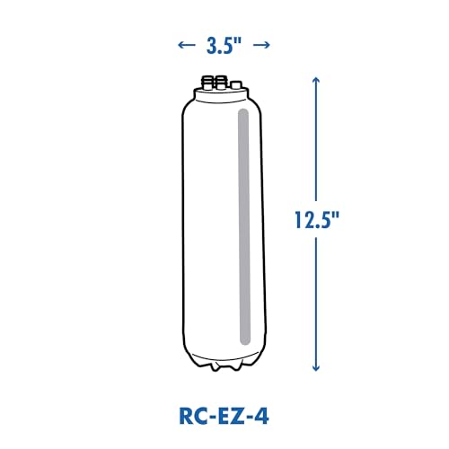 RC-EZ-4 Premium Water Filtration Replacement Cartridge for Under-Sink, Refrigerator, & RV Systems - EZ Change Water Filter System (500 Gallon Life)
