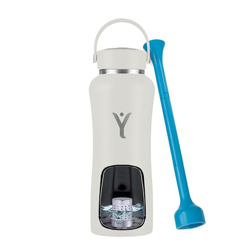 DYLN Hydrogen Water Bottle 32 oz Pearl Stainless Steel Alkaline Water