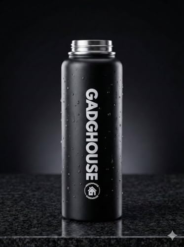 GadgHouse 40oz Stainless Steel Water Bottle with Magnetic Phone Holder