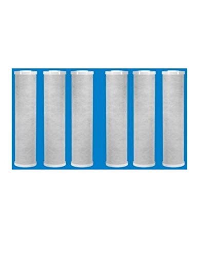 6 Pack Water Filter Cartridges Compatible with RO & Standard 10” Housing (6 Count)