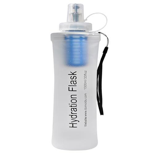 Collapsible Water Bottle with Filter for Travel Hiking Camping 1L