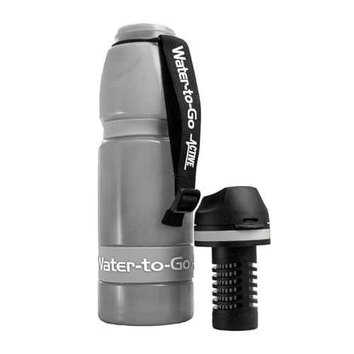 Water-to-Go Water Filter Bottle, 1 Liter, Cloud Grey
